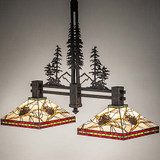 Meyda Custom 259050 Pinecone Tiffany Custom Kitchen Island Lighting