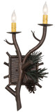Meyda Custom 259429 Pinewood Country Rust / Copper Wall Sconce
