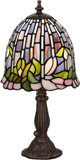 Meyda Lighting 26647 Flowering Lotus Tiffany Pink Purple Blue Table Lamp Lighting