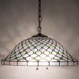 Meyda Lighting 266588 Diamond & Jewel Tiffany Mahogany Bronze Ceiling Pendant Light