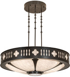 Meyda Custom 268084 Modern Timeless Bronze Drum Ceiling Light Pendant