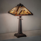 Meyda Lighting 268728 Nuevo Mission Tiffany Side Table Lamp