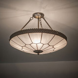 Meyda Custom 270111 Vincent Modern Highlighted Craftsman Brown LED Flush Mount Lighting