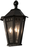 Meyda Custom 270595 Yorkshire Contemporary Solar Black Outdoor Wall Sconce Lighting