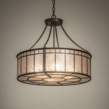 Meyda Custom 271105 Glendale Modern Antique Copper Drum Hanging Pendant Lighting