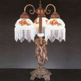 Meyda Lighting 27085 Rose Bouquet Traditional Lighting Table Lamp