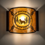 Meyda Custom 271583 Personalized Dark Burinished Antique Copper Wall Sconce