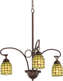 Meyda Lighting 27413 Sea Scallop Tiffany Mahogany Bronze Mini Chandelier Light