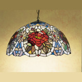 Meyda Lighting 27600 Renaissance Rose 20 Inch Diameter Tiffany Lighting Pendant