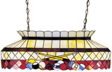 Meyda Lighting 27616 Burgundy Billiard Tiffany Island Light Fixture