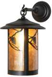 Meyda Custom 280145 Whispering Pines Country Craftsman Brown Outdoor Wall Light Fixture