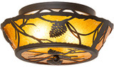 Meyda Custom 282485 Whispering Pines Oil Rubbed Bronze Overhead Lighting