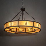 Meyda Custom 282336 Tall Pines Rustic Copper Metallic/Black Cherry Ceiling Pendant Light