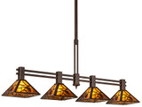 Meyda Custom 283688 Whispering Pines Mahogany Bronze Kitchen Island Light Fixture