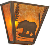 Meyda Custom 284475 Bear Creek Antique Copper Wall Lamp