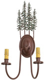 Meyda Custom 29460 Tall Pines Rustic Rust Finish 19" Tall Wall Lamp