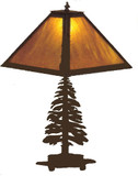 Meyda Custom 29572 Tall Pine Rustic Lighting Table Lamp