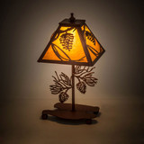 Meyda Custom 30158 Whispering Pines Country Rust Side Table Lamp