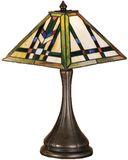 Meyda Lighting 31250 Prairie Wheat Tiffany Mahogany Bronze Side Table Lamp