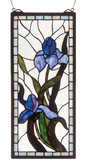 Meyda Lighting 36073 Iris Stained Glass 20 Inch Tall Rectangular Stained Glass Wall Décor