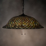 Meyda Lighting 36856 Tiffany Fishscale Tiffany Mahogany Bronze Lighting Pendant