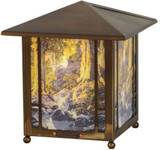 Meyda Custom 37476 Maxfield Parrish Rustic Antique Copper Accent Table Top Lamp