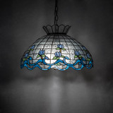 Meyda Lighting 38434 Roseborder Tiffany Mahogany Bronze Hanging Pendant Lighting