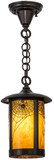 Meyda Custom 44361 Fulton Spider Web Rustic Ha Craftsman Mini Hanging Lamp