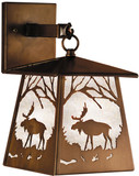 Meyda Custom 47472 Moose at Dawn Rustic Antique Copper Light Sconce