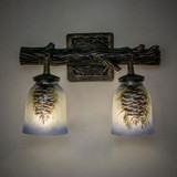 Meyda Lighting 49521 Pinecone Country Lighting Wall Sconce