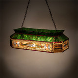 Meyda Lighting 50159 Emerald Isle Gold Fringe Tiffany Billiard Hanging Ceiling Light