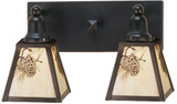 Meyda Custom 52460 Craftsman 2 Light Bath Wall Lighting Fixture