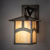 Meyda Custom 54987 Seneca Mission Craftsman Brown Outdoor Wall Sconce Lighting