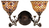 Meyda Lighting 67383 FISHSCALE Tiffany Antique Lamp Sconce