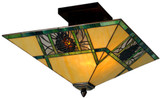 Meyda Lighting 67849 Pinecone Ridge Tiffany Ceiling Light Fixture