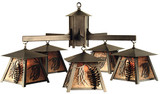 Meyda Custom 67994 Scotch Pine Rustic Pewter Chandelier Lighting
