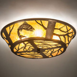 Meyda Custom 73393 Leaping Trout Rustic Antique Copper Ceiling Lighting Fixture