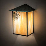 Meyda Custom 73552 Seneca Rustic Verdigris Outdoor Wall Light Sconce