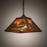 Meyda Custom 74032 Canoe At Lake Hanging Pendant Lighting