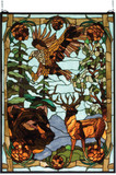 Meyda Lighting 77732 Wilderness Tiffany Stained Glass Window