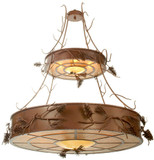 Meyda Custom 79713 Woodland Pine Country Rust Hanging Pendant Light
