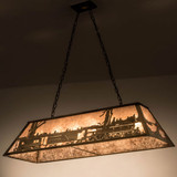 Meyda Custom 81347 Train Country Antique Copper / Silver Mica Kitchen Island Light Fixture