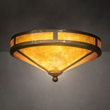 Meyda Custom 81664 Mission Transparent Brass Ceiling Lighting Fixture
