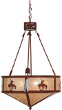 Meyda Custom 82337 Trail's End Rustic Red Rust Hanging Pendant Light