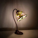 Meyda Custom 82790 Begonia Tiffany Mahogany Bronze Reading Lamp