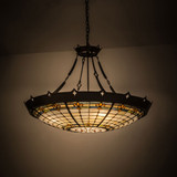 Meyda Custom 98957 Fleur-de-Lite Tiffany Timeless Bronze Lighting Pendant