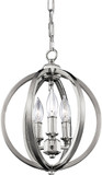 Visual Comfort Studio F3059-3PN Corinne Polished Nickel Mini Chandelier Lamp