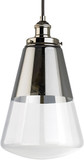 Visual Comfort Studio P1373PN Waveform Contemporary Polished Nickel 10" Mini Hanging Pendant Lighting
