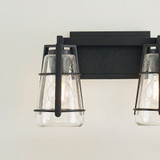 Generation Lighting VS2472MBK Adelaide Contemporary Midnight Black 2-Light Vanity Lighting Fixture