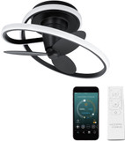 Modern Forms FH-D2402-28L-BK Veloce Contemporary Black LED Home Ceiling Fan